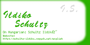 ildiko schultz business card